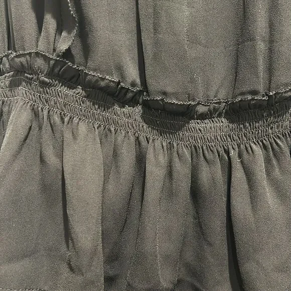 NWT Banana Republic Petite Black Ruffled Sleeveless Dress, XXS Petite - Picture 4 of 7